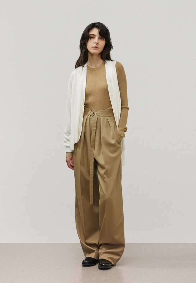 WOOL GABARDINE PANTS / ウールギャバジンパンツ 詳細画像 Camel 1