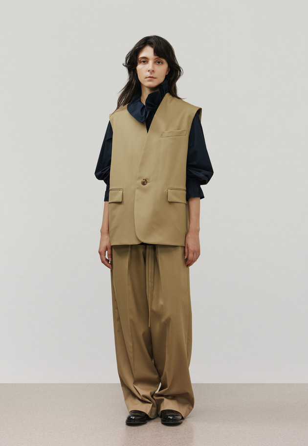 WOOL GABARDINE PANTS / ウールギャバジンパンツ 詳細画像 Camel 4