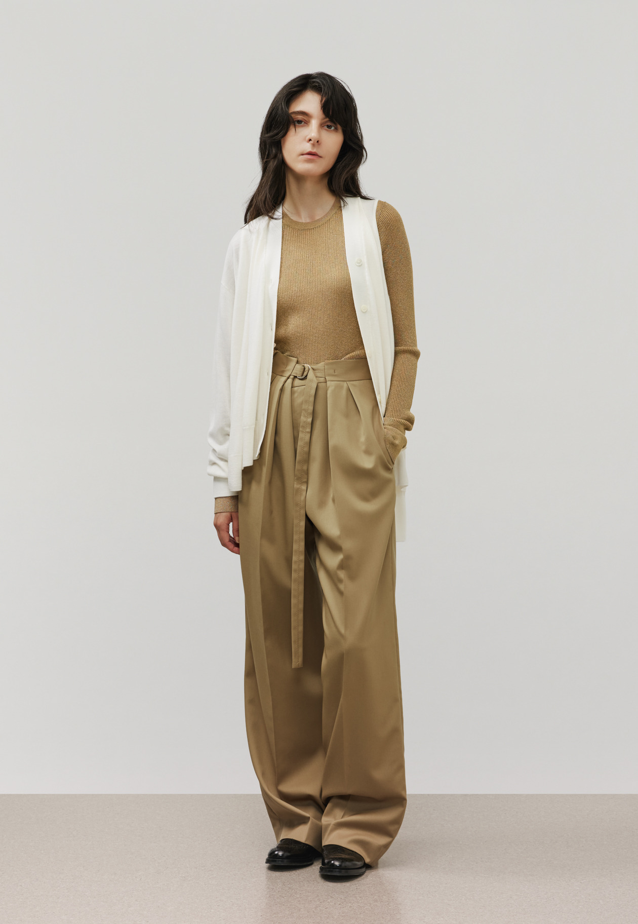 WOOL GABARDINE PANTS / ウールギャバジンパンツ 詳細画像 Camel 1