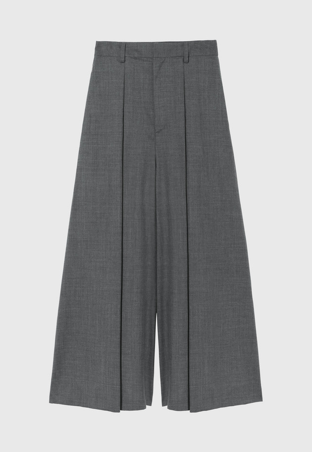 TROPICAL WOOL SUPER WIDE PANTS / トロピカルウールスーパーワイドパンツ 詳細画像 Gray 5