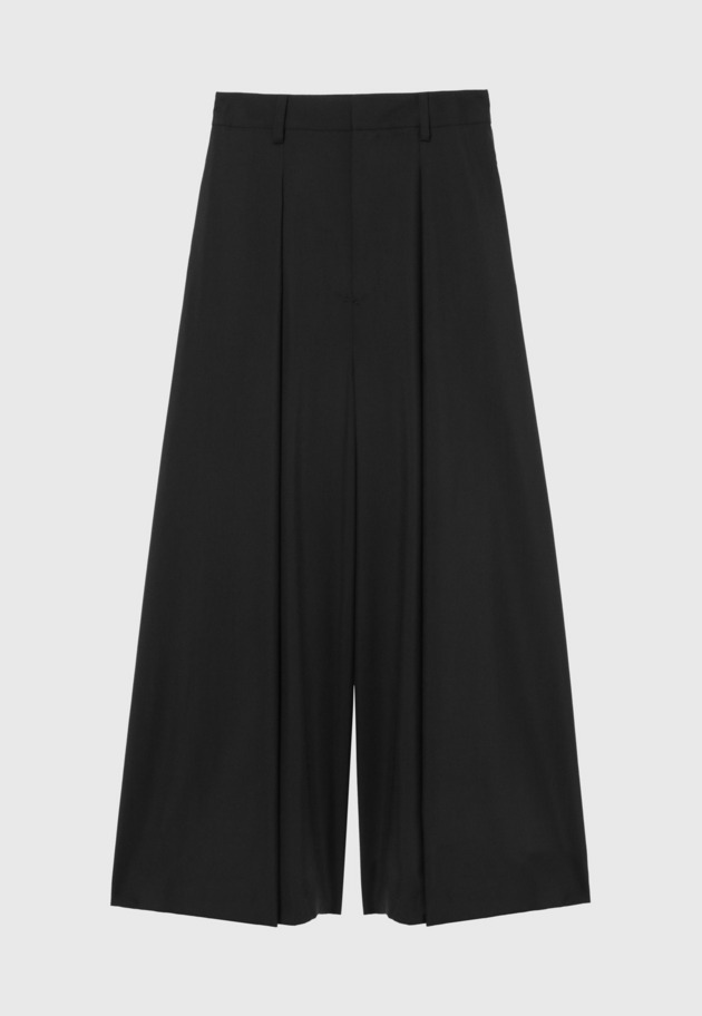 TROPICAL WOOL SUPER WIDE PANTS / トロピカルウールスーパーワイドパンツ 詳細画像 Black 4