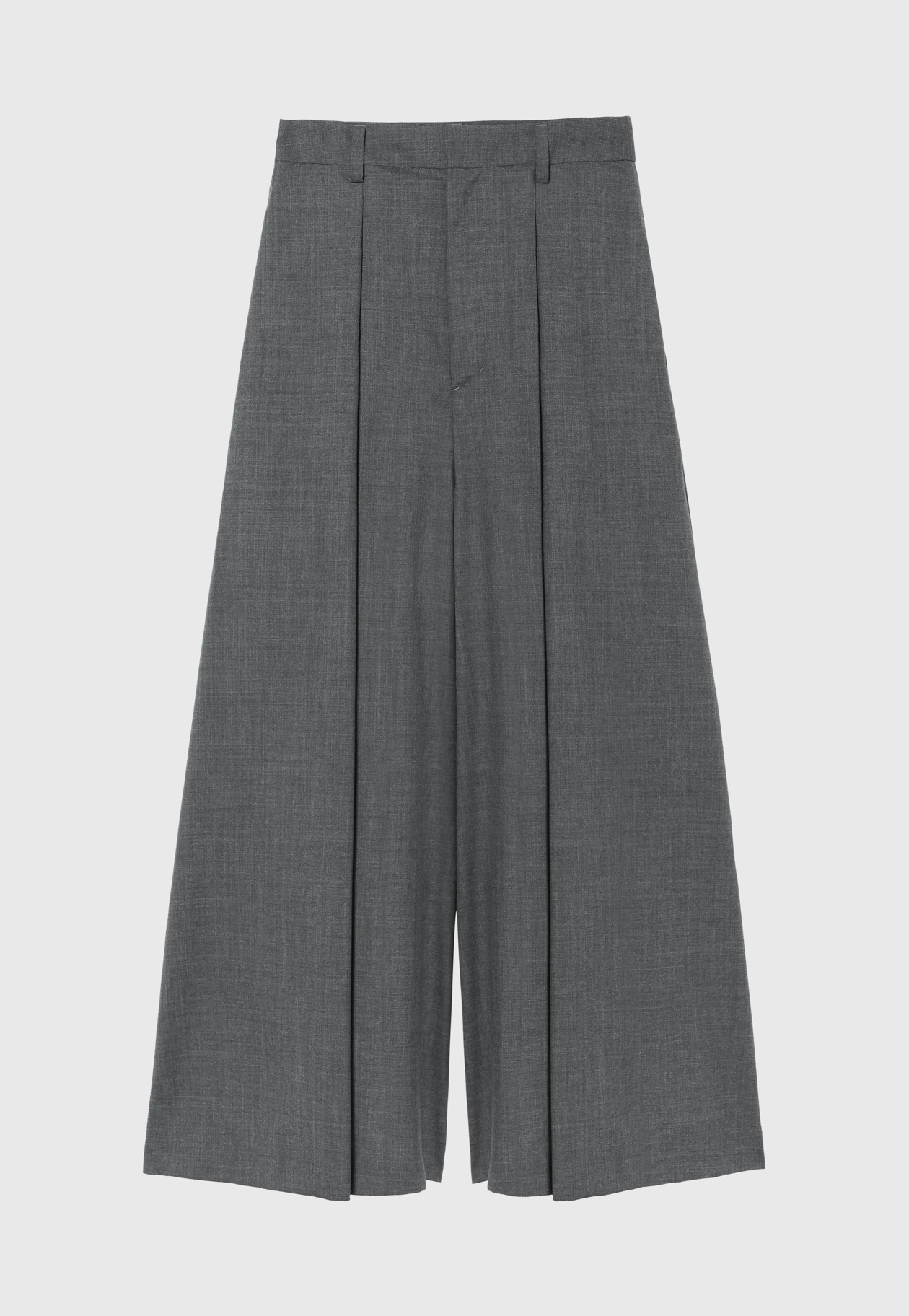 TROPICAL WOOL SUPER WIDE PANTS / トロピカルウールスーパーワイドパンツ 詳細画像 Gray 5