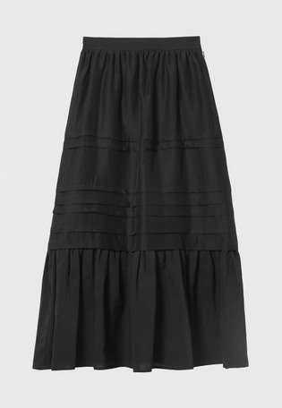 WASHABLE LINEN TUCK GATHER SKIRT / ウォッシャブルリネンタックギャザースカート