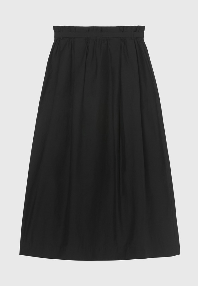 COTTON NYLON WRAP SKIRT / コットンナイロンラップスカート 詳細画像 Black 2