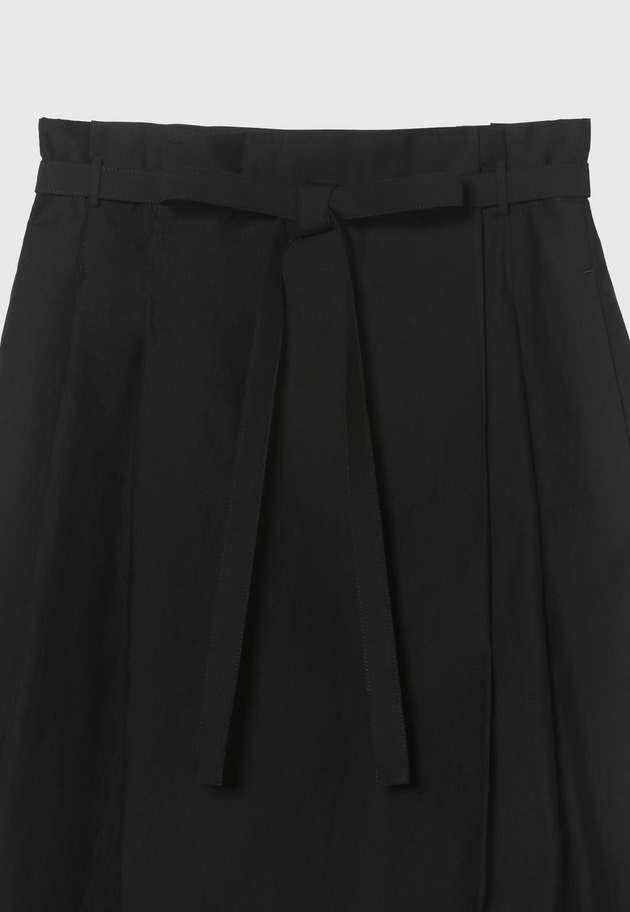 COTTON NYLON WRAP SKIRT / コットンナイロンラップスカート 詳細画像 Black 3