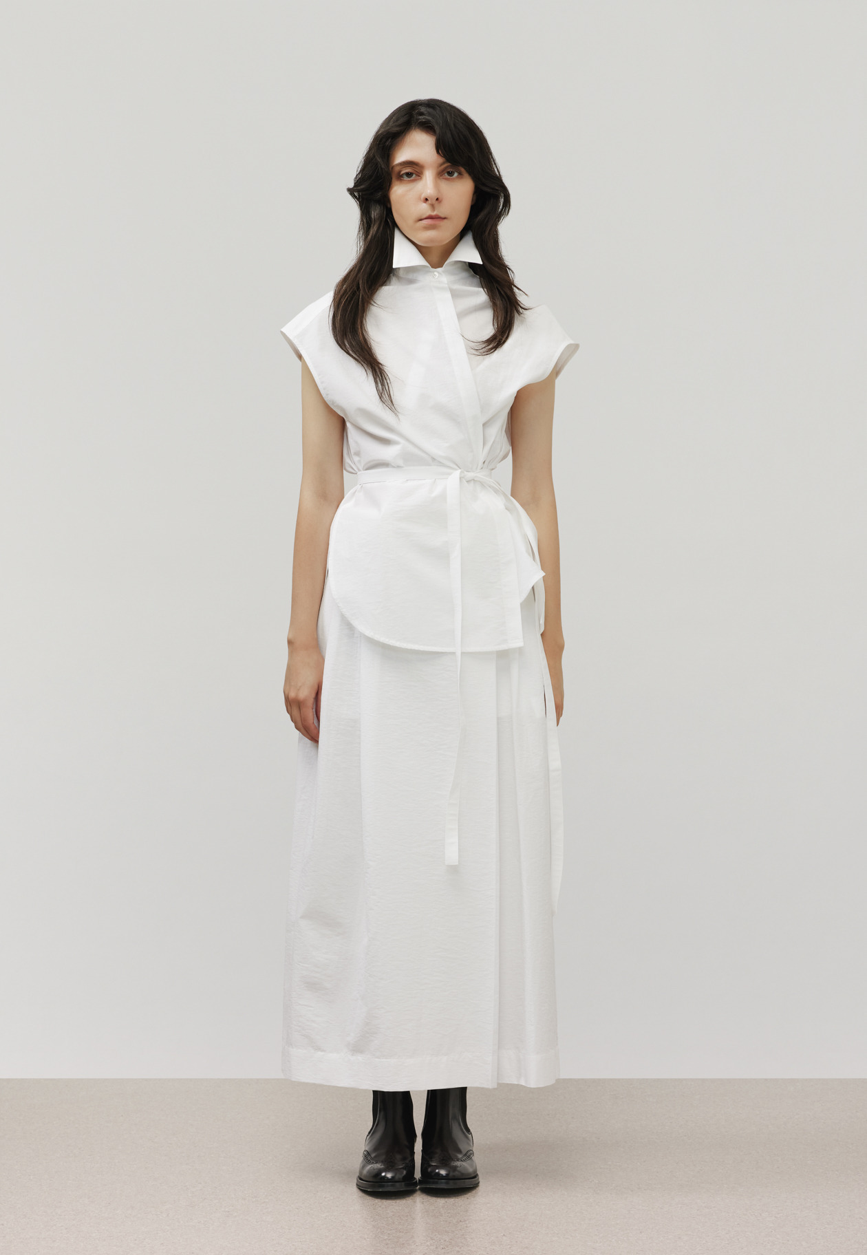 COTTON NYLON WRAP SKIRT / コットンナイロンラップスカート 詳細画像 White 4