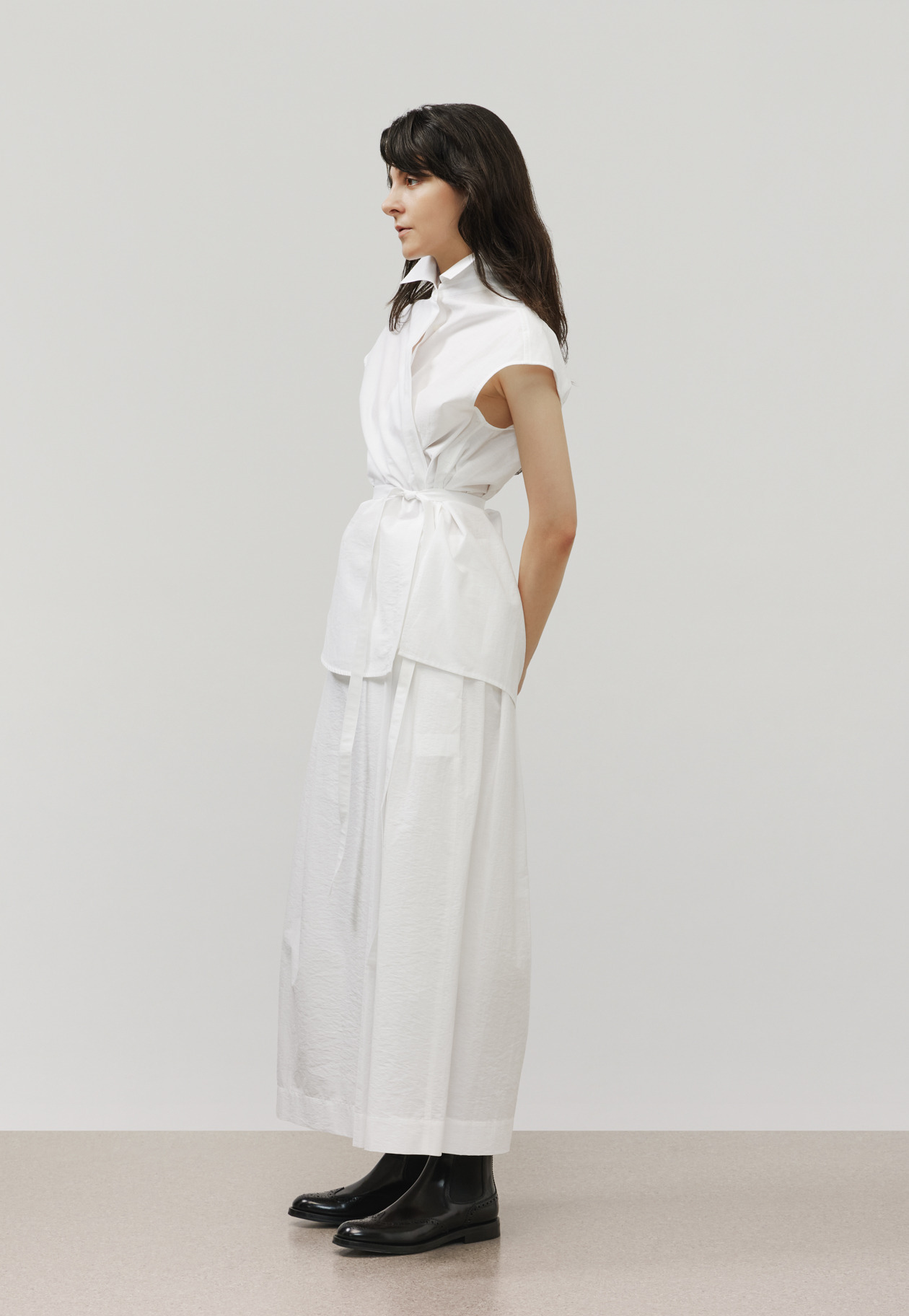 COTTON NYLON WRAP SKIRT / コットンナイロンラップスカート 詳細画像 White 5