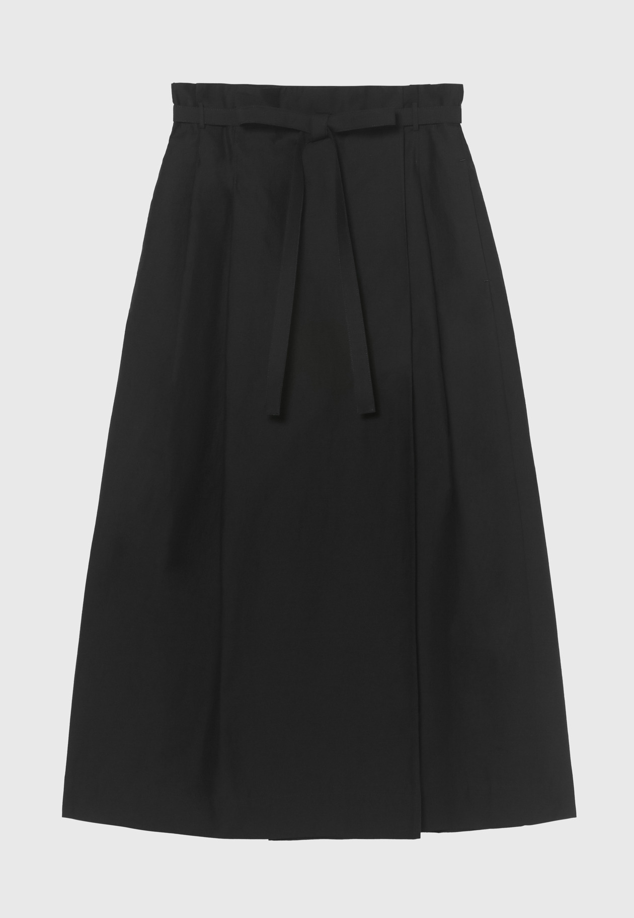 COTTON NYLON WRAP SKIRT / コットンナイロンラップスカート 詳細画像 Black 1