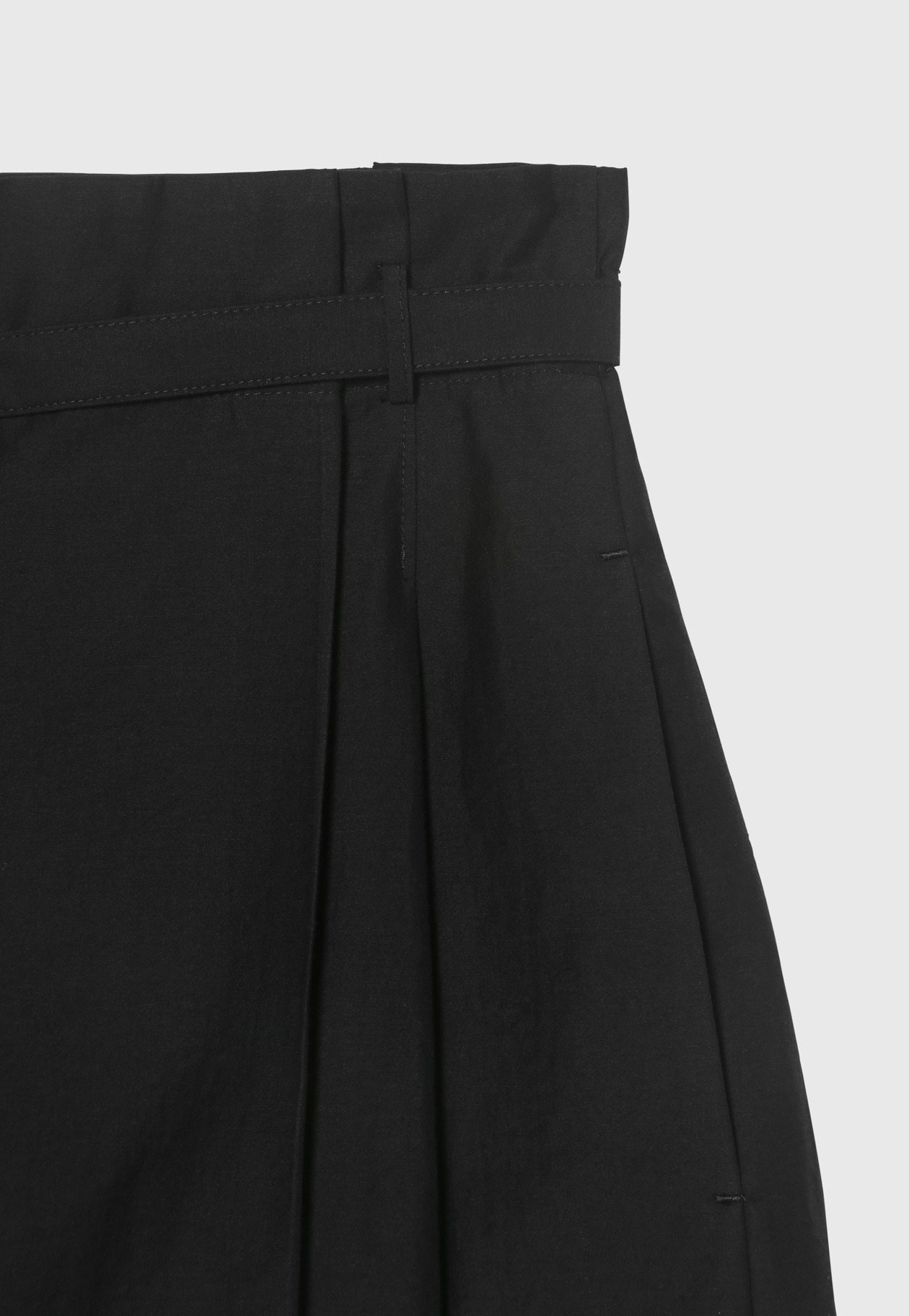 COTTON NYLON WRAP SKIRT / コットンナイロンラップスカート 詳細画像 Black 4