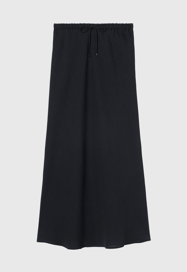 TWILL WASHER BIAS GATHER SKIRT / ツイルワッシャーバイアスギャザースカート 詳細画像 Navy 1