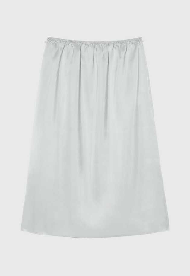 SILK POLYESTER TIERED PLEATS SKIRT / シルクポリエステルティアードプリーツスカート 詳細画像 L.GY 7
