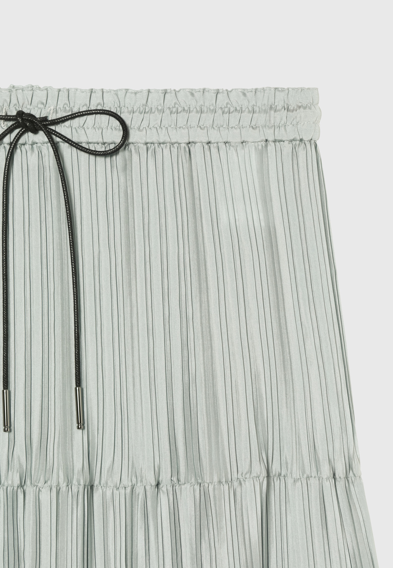 SILK POLYESTER TIERED PLEATS SKIRT / シルクポリエステルティアードプリーツスカート 詳細画像 L.GY 4