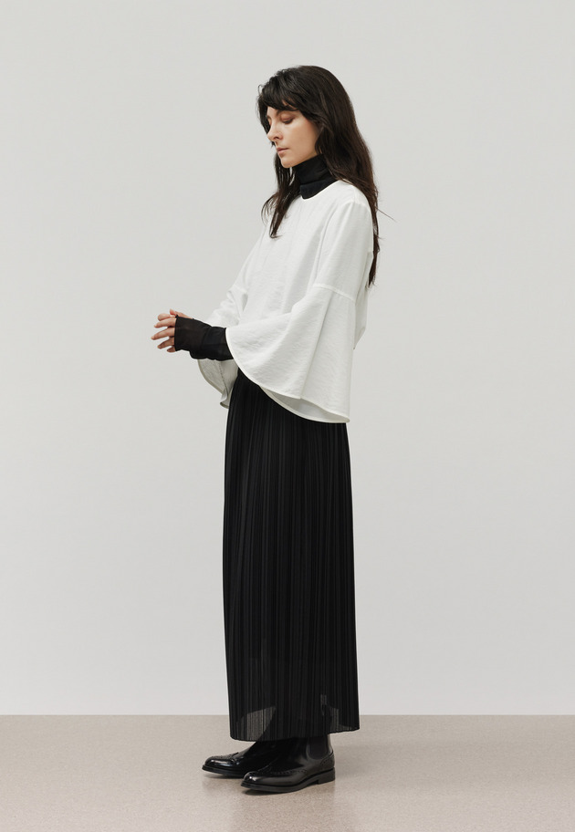 ORGANDY PLEATS SKIRT / オーガンジープリーツスカート 詳細画像 Black 2