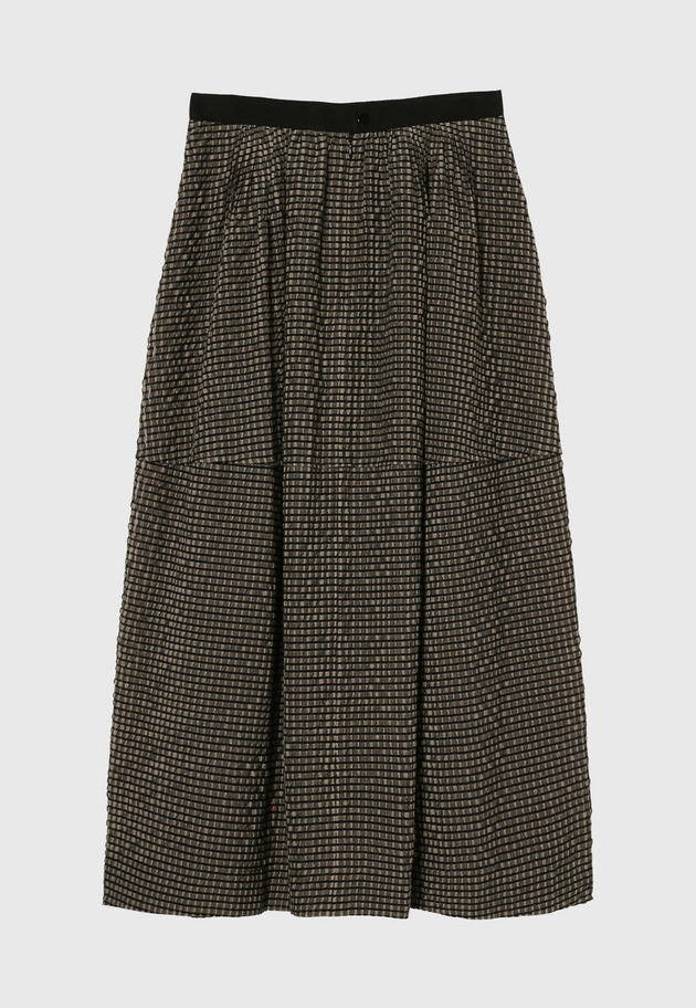 SHEERSUCKER CHECK SKIRT / シアーサッカーチェックスカート 詳細画像 Beige 2