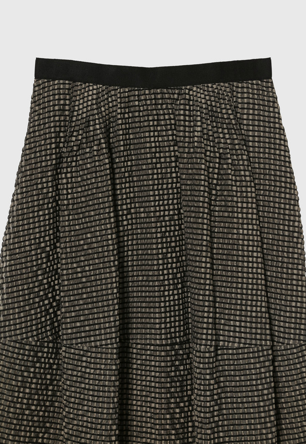 SHEERSUCKER CHECK SKIRT / シアーサッカーチェックスカート 詳細画像 Beige 3