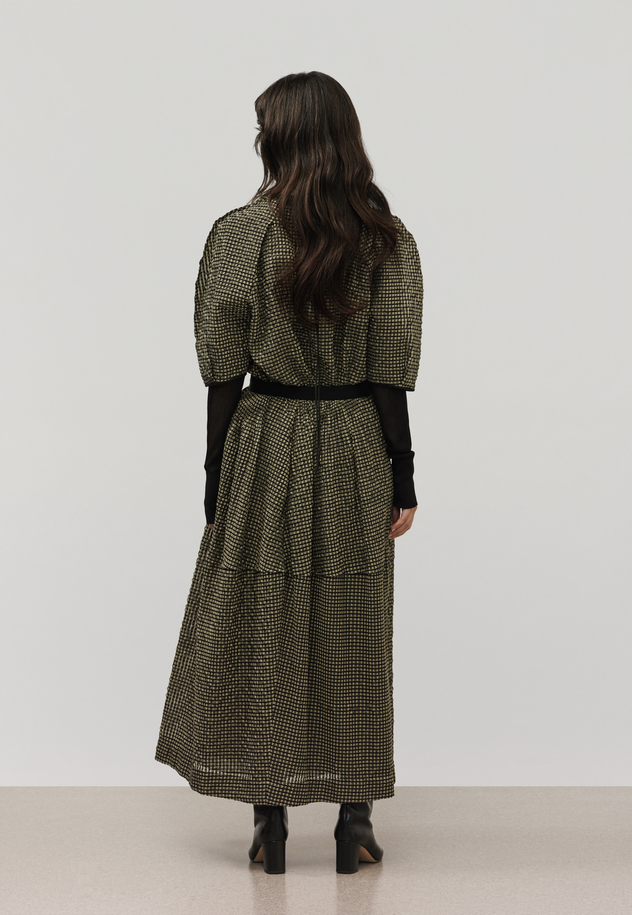 SHEERSUCKER CHECK SKIRT / シアーサッカーチェックスカート 詳細画像 Beige 11