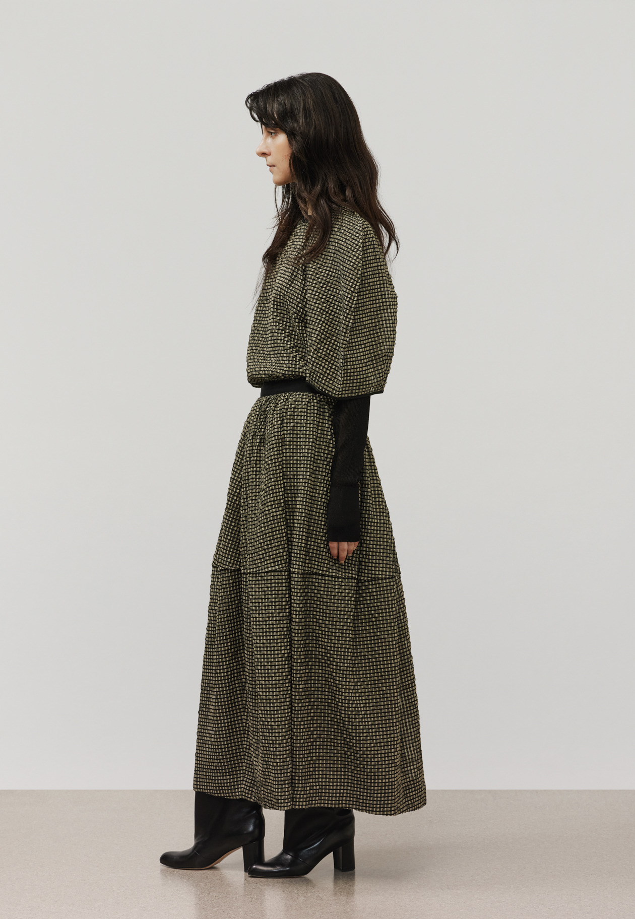 SHEERSUCKER CHECK SKIRT / シアーサッカーチェックスカート 詳細画像 Beige 9