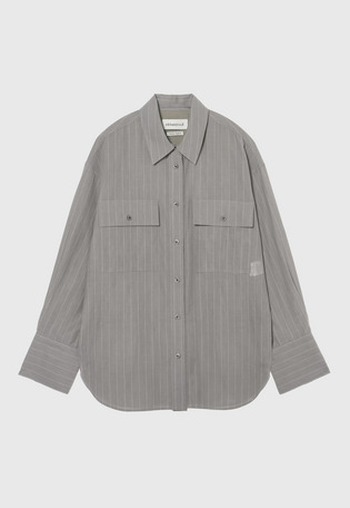 SHEER STRIPE CPO SHIRT / シアーストライプCPOシャツ