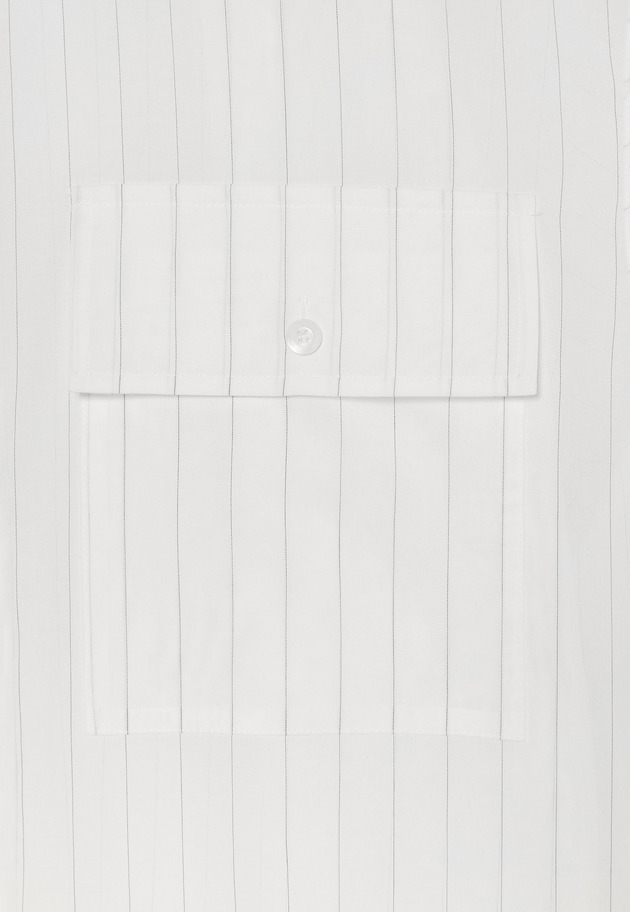 SHEER STRIPE CPO SHIRT / シアーストライプCPOシャツ 詳細画像 White 6