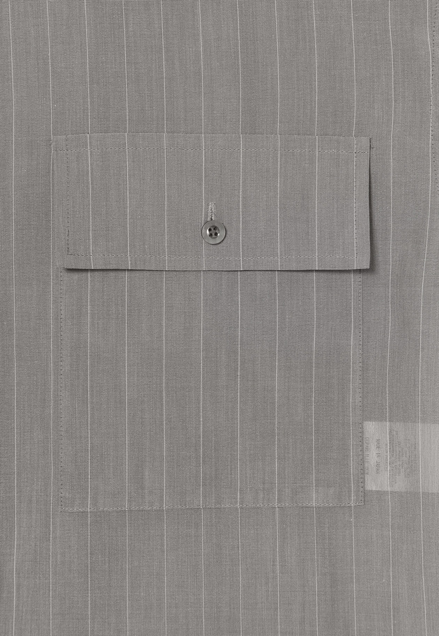 SHEER STRIPE CPO SHIRT / シアーストライプCPOシャツ 詳細画像 Gray 6