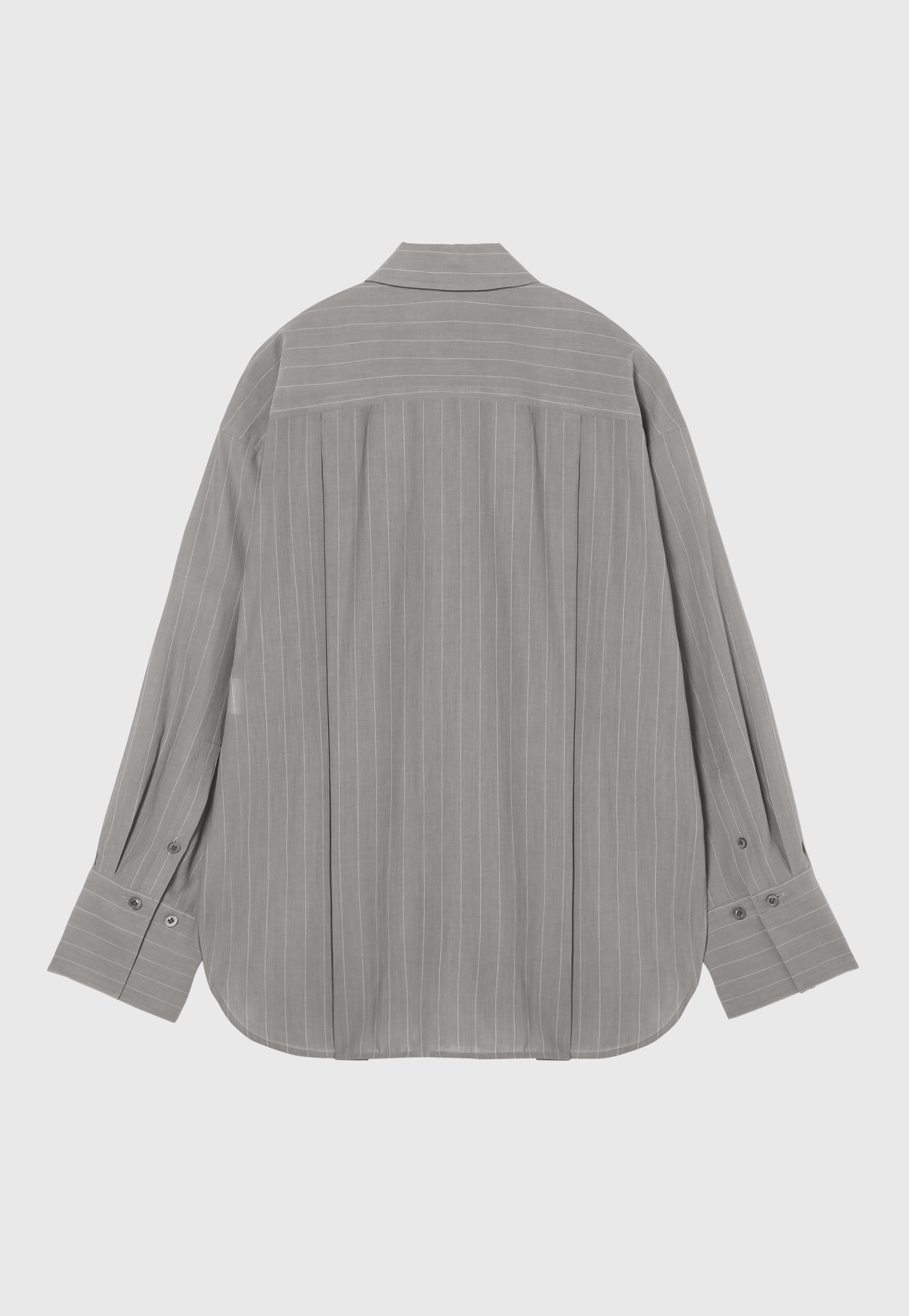 SHEER STRIPE CPO SHIRT / シアーストライプCPOシャツ 詳細画像 Gray 2