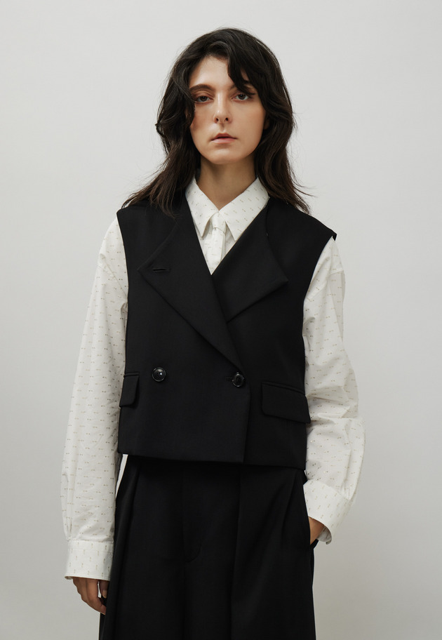 COTTON LAME JACQUARD BOW SHIRT / コットンラメジャガードボウシャツ 詳細画像 White 11