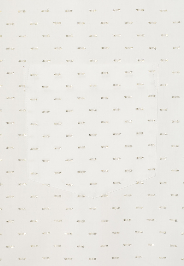 COTTON LAME JACQUARD BOW SHIRT / コットンラメジャガードボウシャツ 詳細画像 White 7