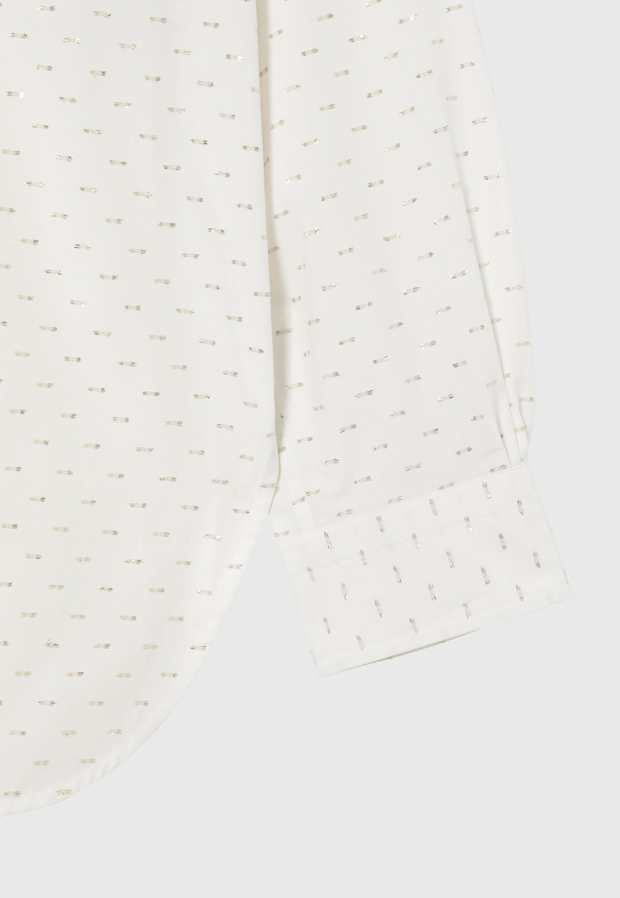 COTTON LAME JACQUARD BOW SHIRT / コットンラメジャガードボウシャツ 詳細画像 White 5
