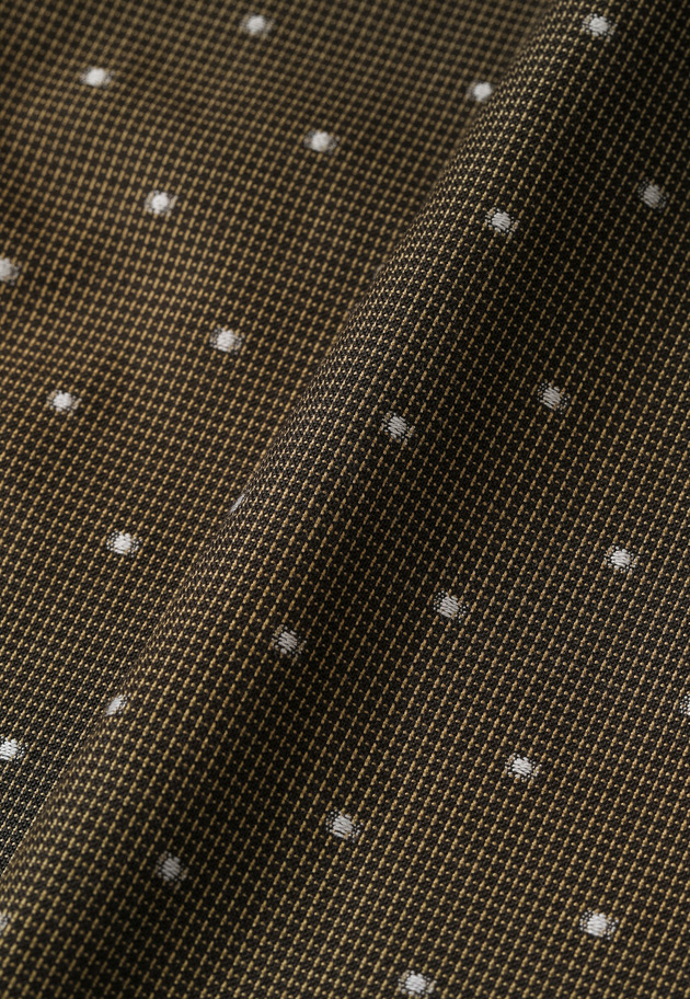 CHECK DOT JACQUARD BOW SHIRT / チェックドットジャガードボウシャツ 詳細画像 Brown 9