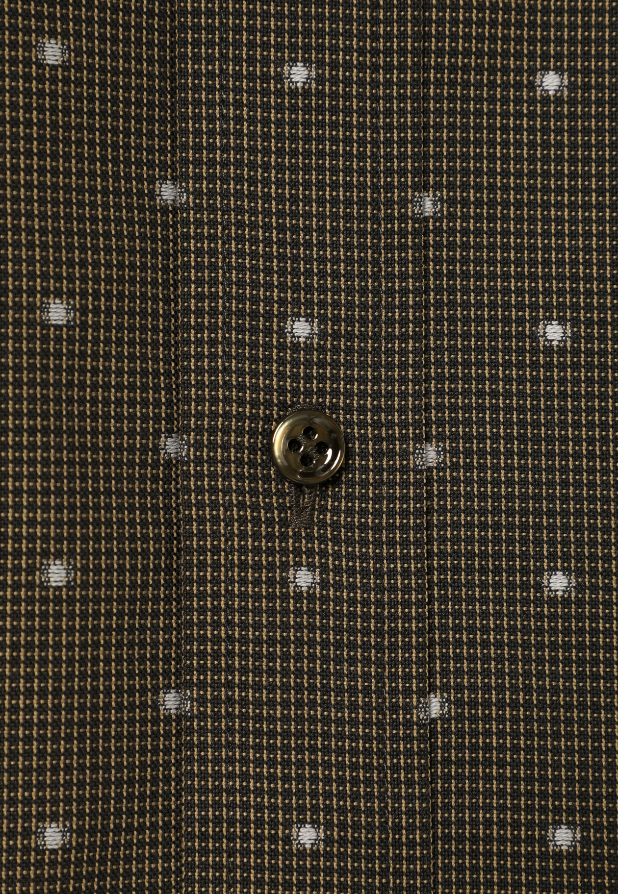 CHECK DOT JACQUARD BOW SHIRT / チェックドットジャガードボウシャツ 詳細画像 Brown 8