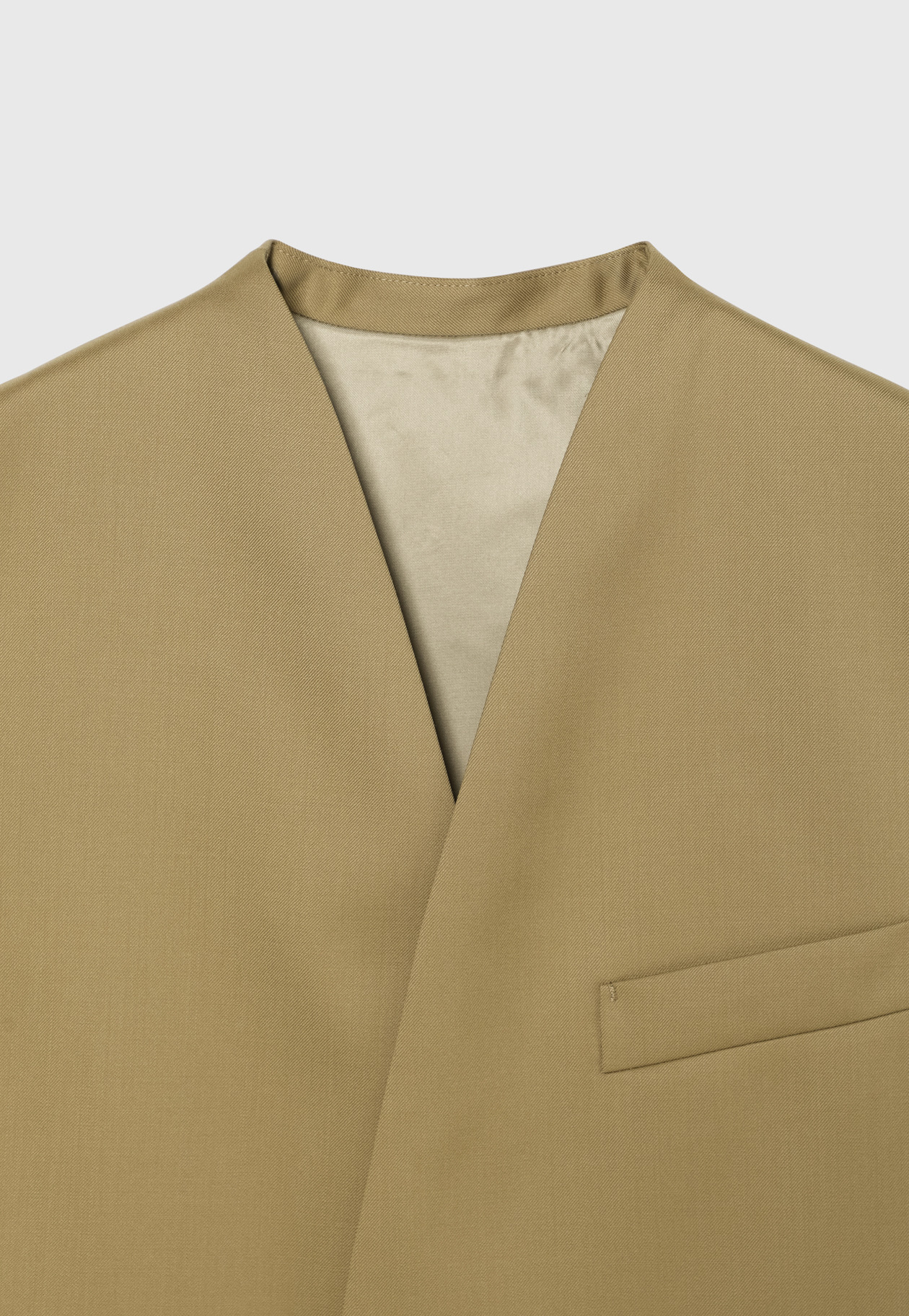 WOOL GABARDINE GILET / ウールギャバジンジレ 詳細画像 Camel 10