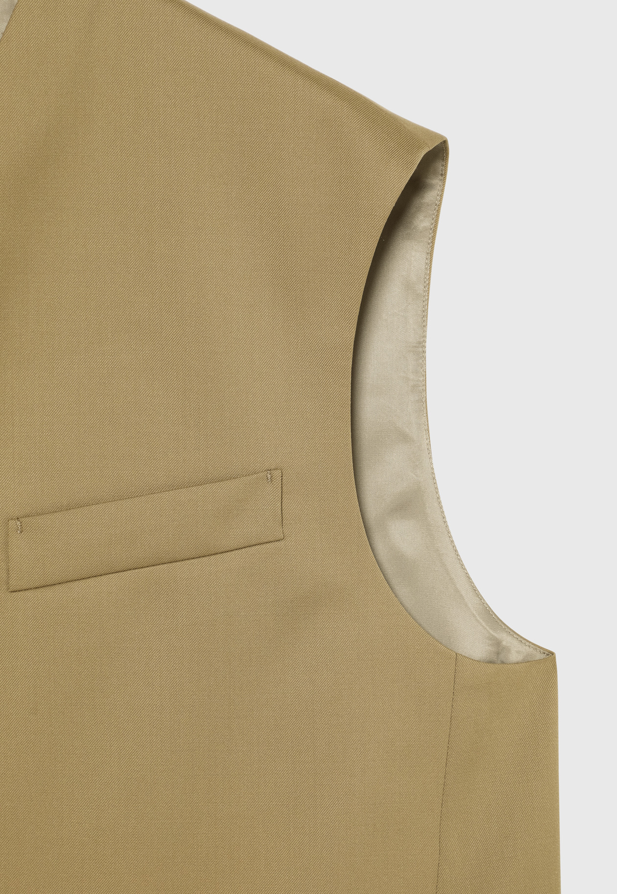 WOOL GABARDINE GILET / ウールギャバジンジレ 詳細画像 Camel 11