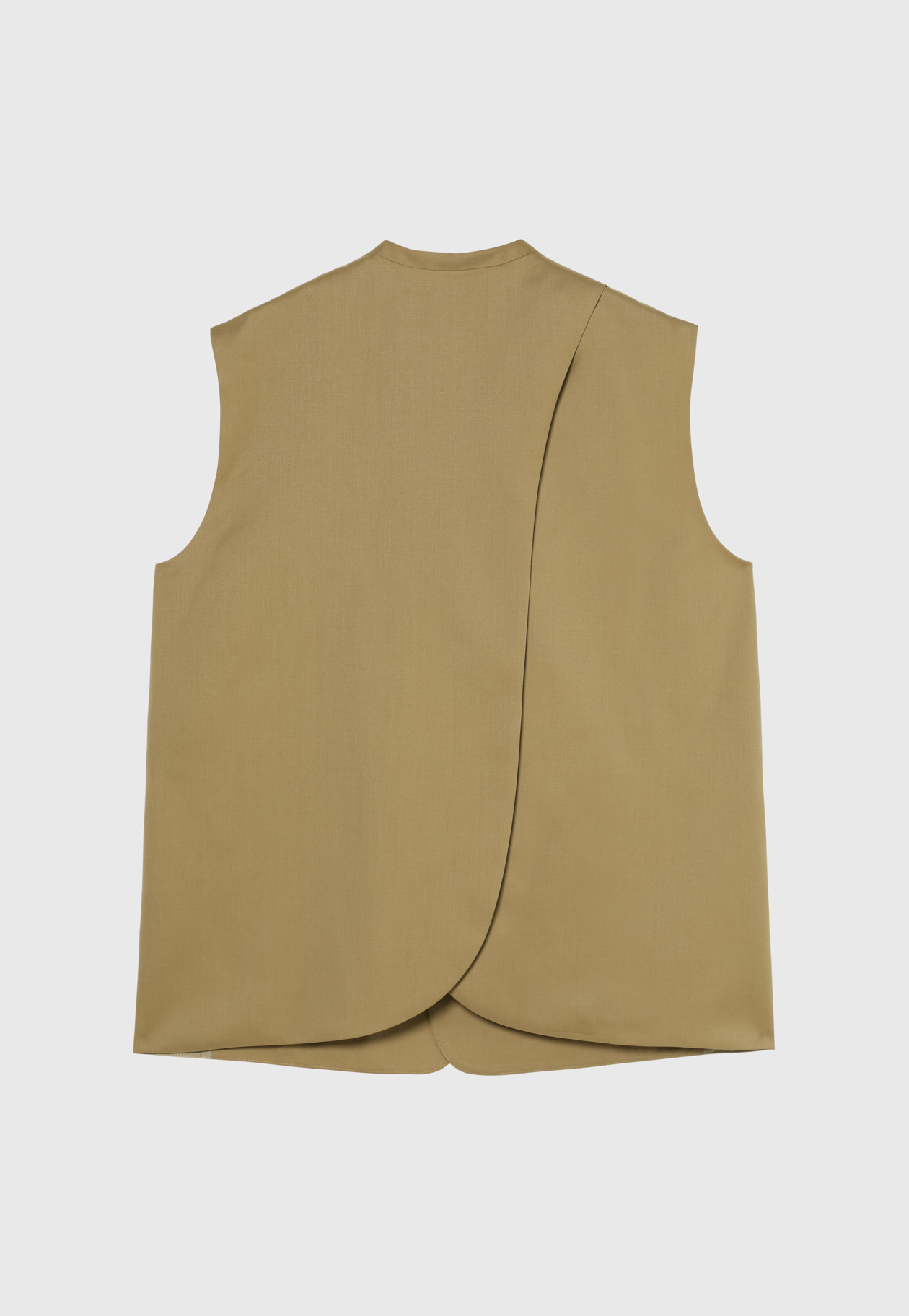 WOOL GABARDINE GILET / ウールギャバジンジレ 詳細画像 Camel 9