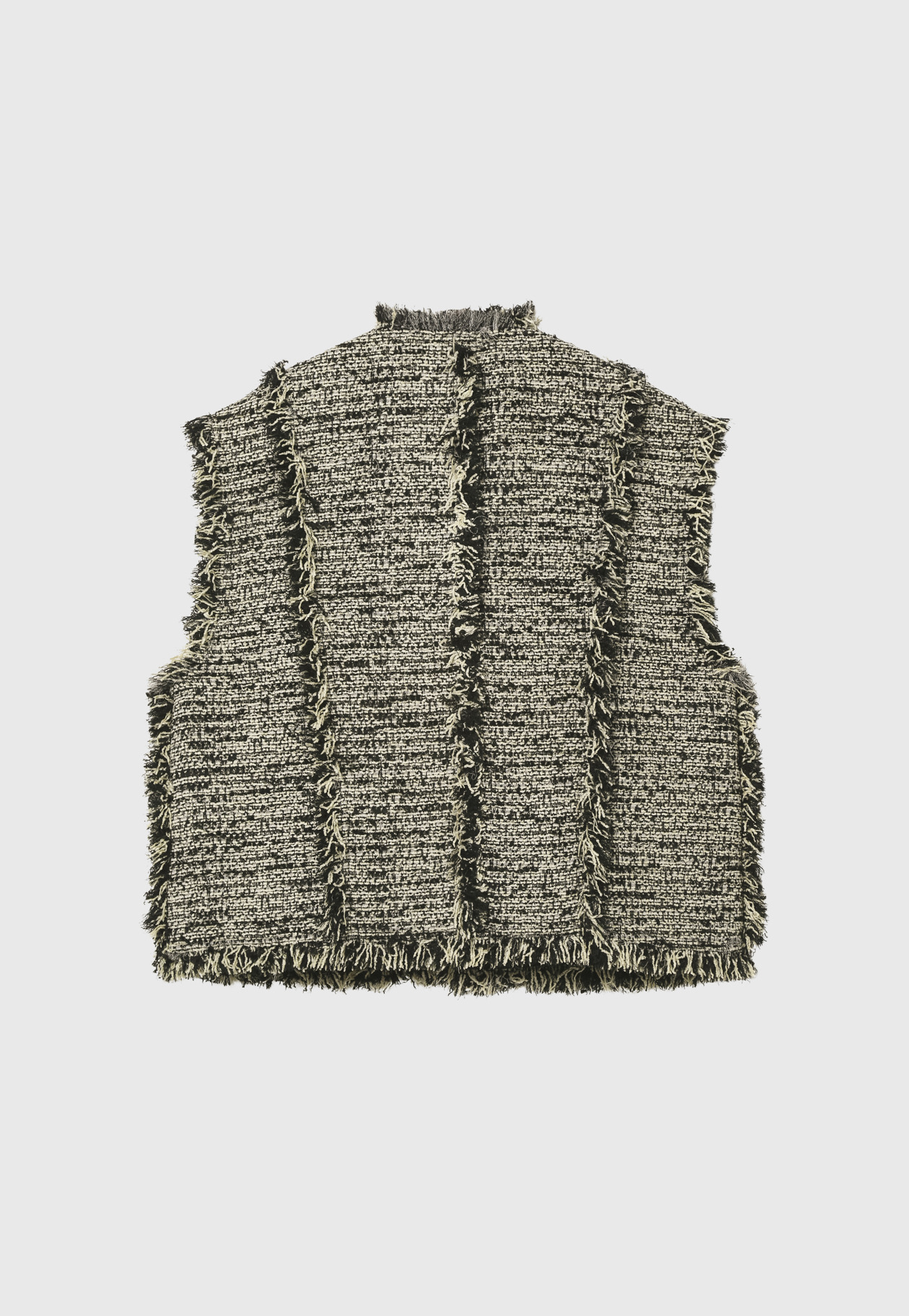 FANCY TWEED V NECK GILET / ファンシーツィードVネックジレ 詳細画像 Black 8