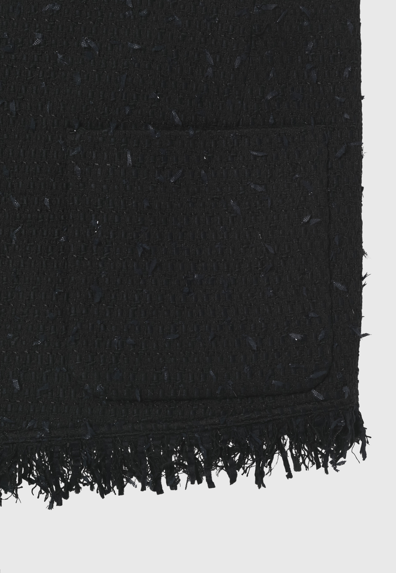 TAPE YARN TWEED CREW NECK GILET / テープヤーンツィードクルーネックジレ 詳細画像 Black 10