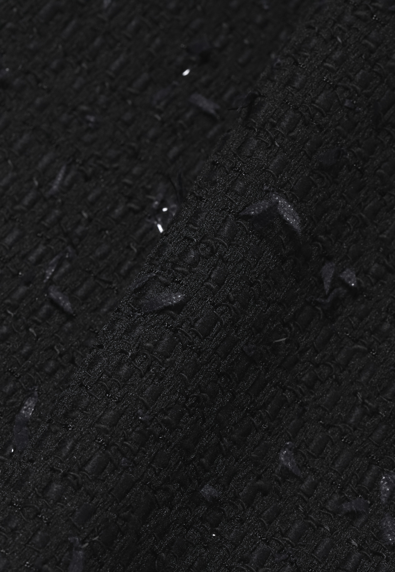 TAPE YARN TWEED CREW NECK GILET / テープヤーンツィードクルーネックジレ 詳細画像 Black 12
