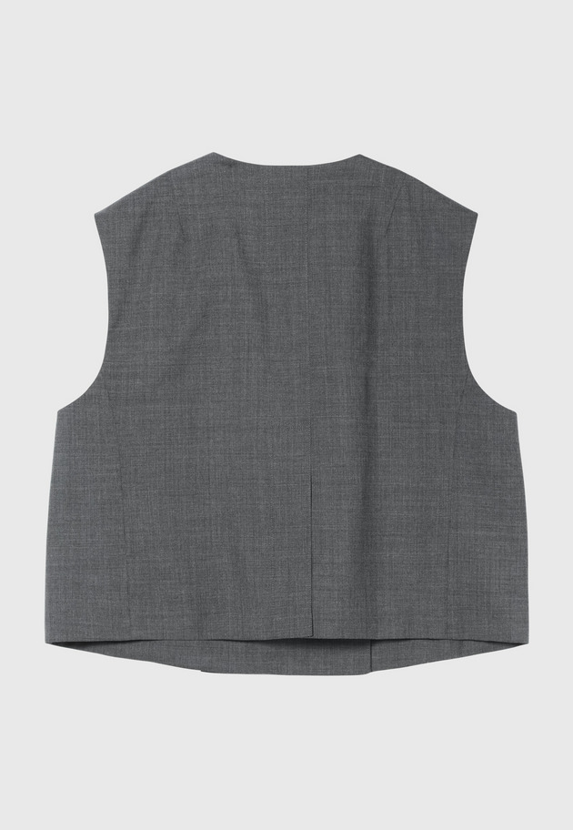 TROPICAL WOOL GILET / トロピカルウールジレ 詳細画像 Gray 2