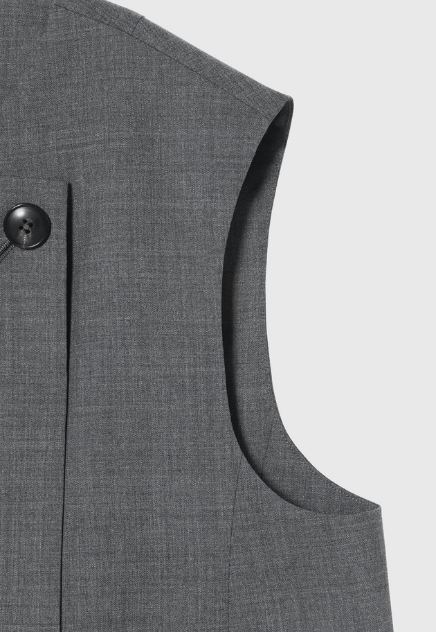 TROPICAL WOOL GILET / トロピカルウールジレ 詳細画像 Gray 4