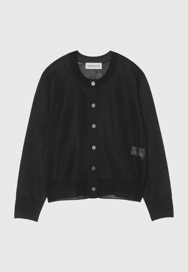 LAME SHEER DOLMAN CARDIGAN / ラメシアードルマンカーディガン 詳細画像 Black 1
