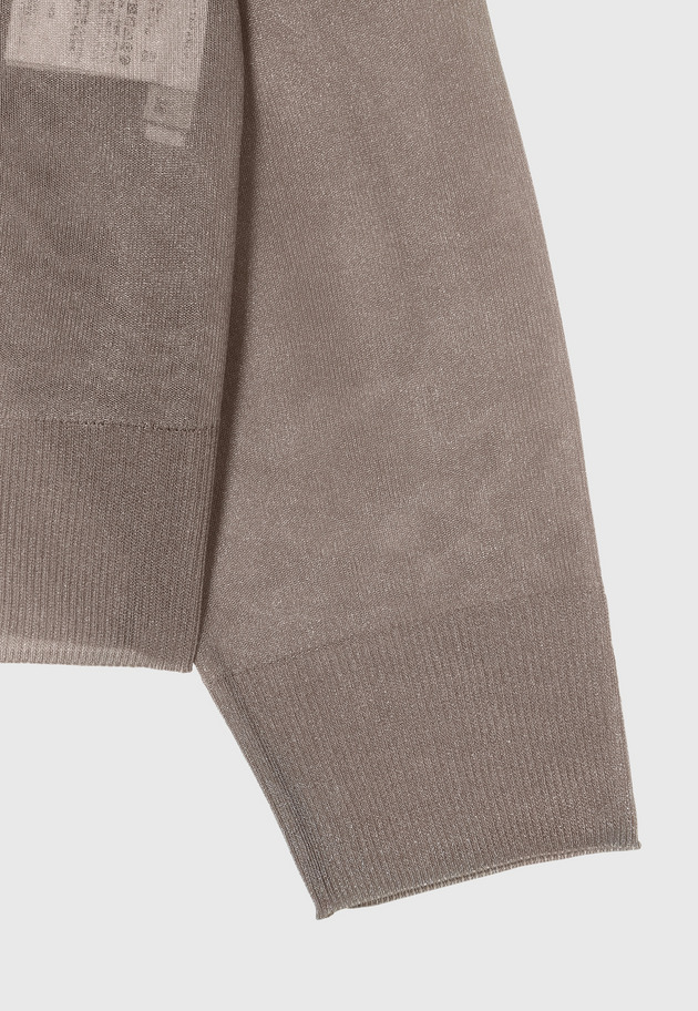 LAME SHEER DOLMAN CARDIGAN / ラメシアードルマンカーディガン 詳細画像 Brown 4