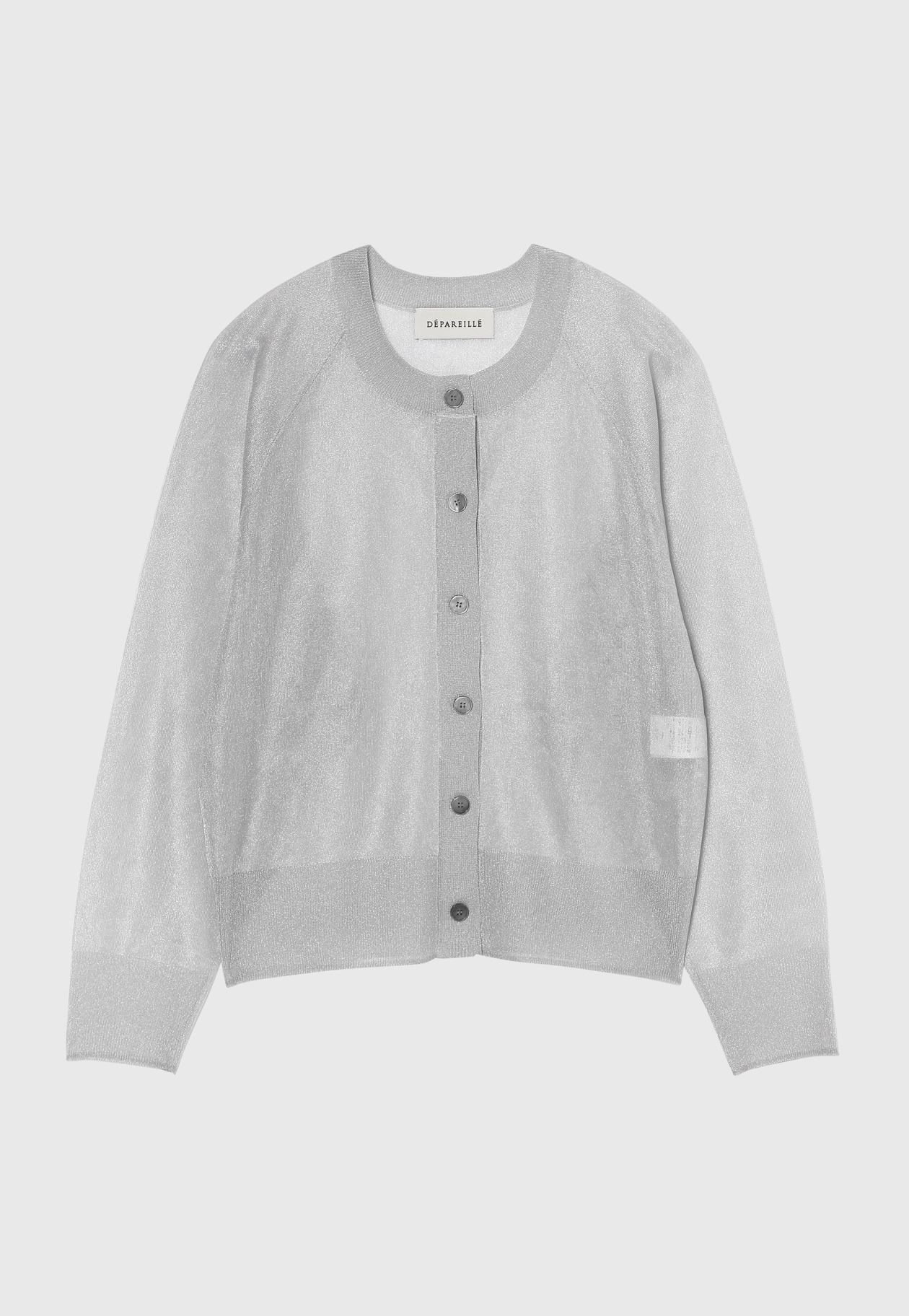 LAME SHEER DOLMAN CARDIGAN / ラメシアードルマンカーディガン 詳細画像 L.GY 1