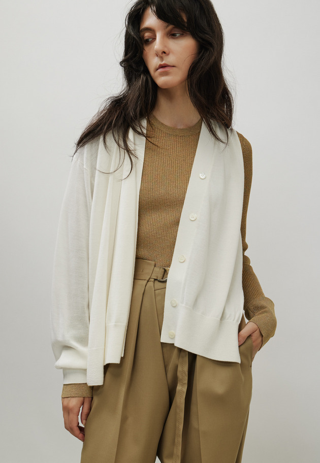 HIGH GAUGE LAYERED CARDIGAN / ハイゲージレイヤードカーディガン 詳細画像 OW 4