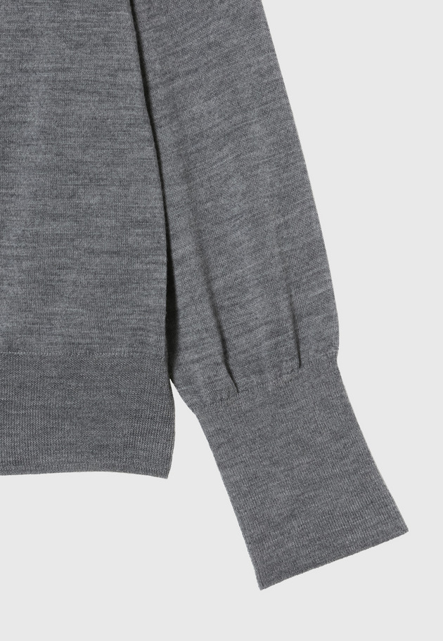 HIGH GAUGE LAYERED CARDIGAN / ハイゲージレイヤードカーディガン 詳細画像 Gray 4