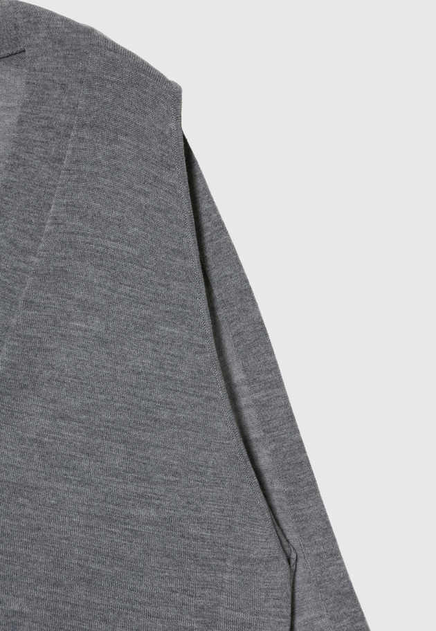 HIGH GAUGE LAYERED CARDIGAN / ハイゲージレイヤードカーディガン 詳細画像 Gray 5