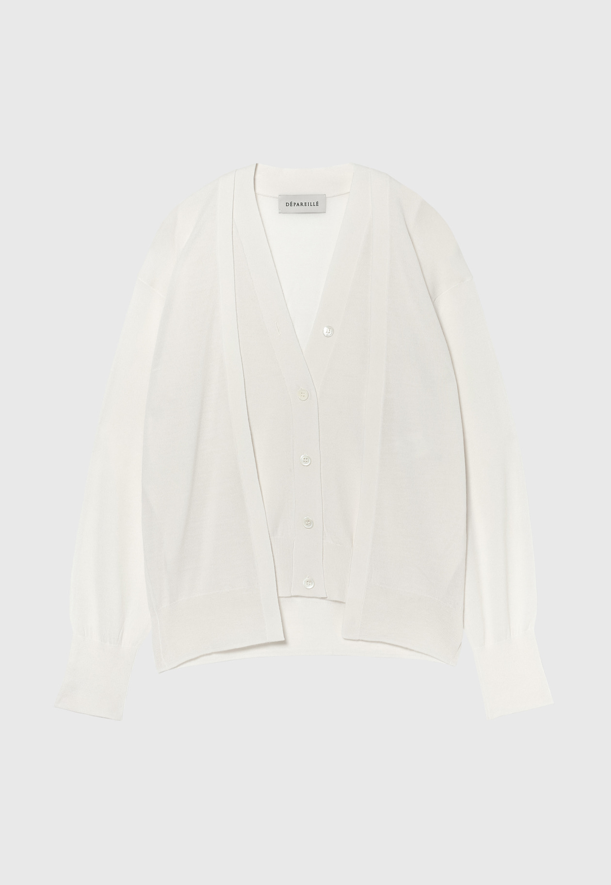 HIGH GAUGE LAYERED CARDIGAN / ハイゲージレイヤードカーディガン 詳細画像 OW 5