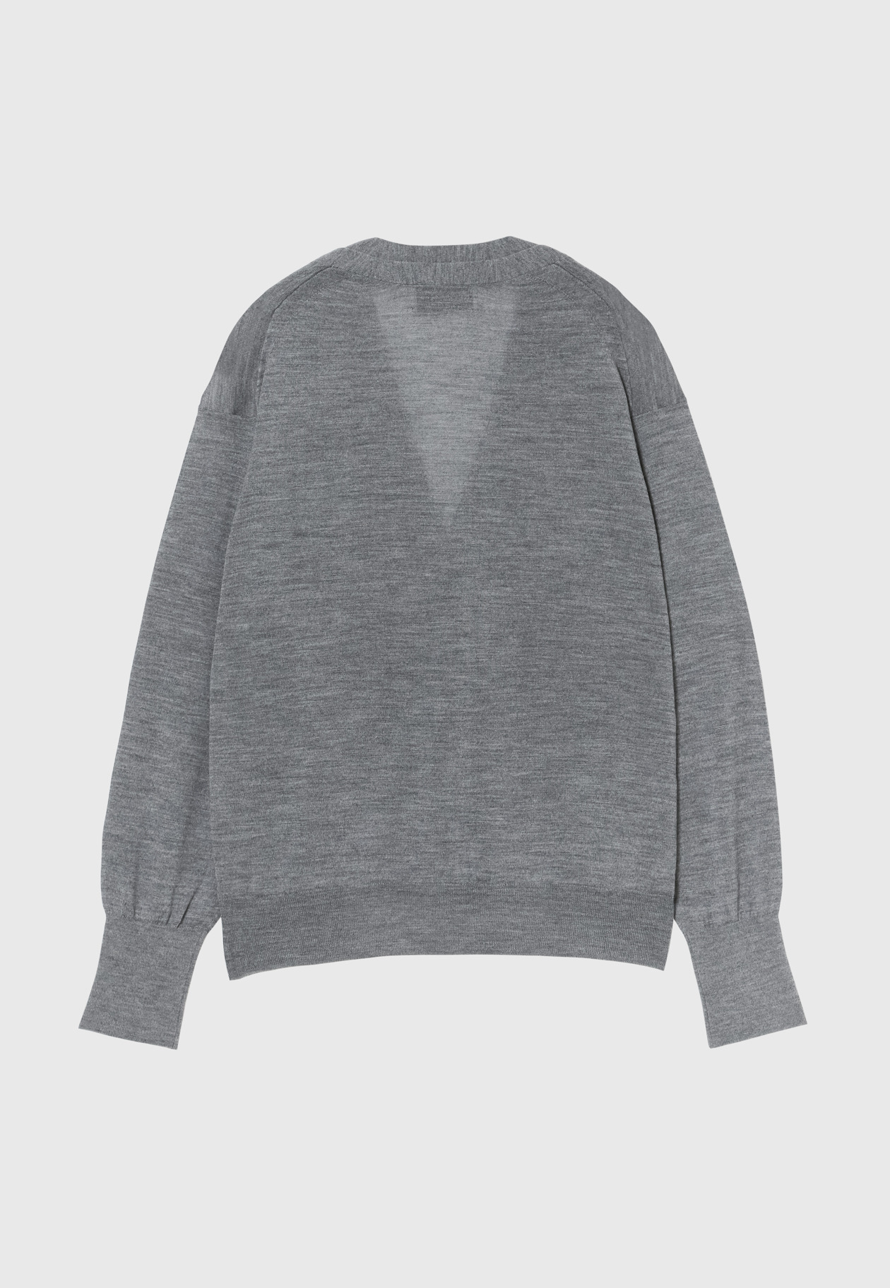 HIGH GAUGE LAYERED CARDIGAN / ハイゲージレイヤードカーディガン 詳細画像 Gray 2