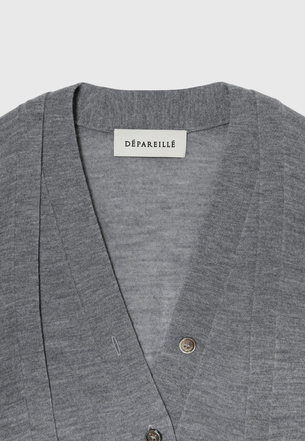 HIGH GAUGE LAYERED CARDIGAN / ハイゲージレイヤードカーディガン 詳細画像 Gray 3