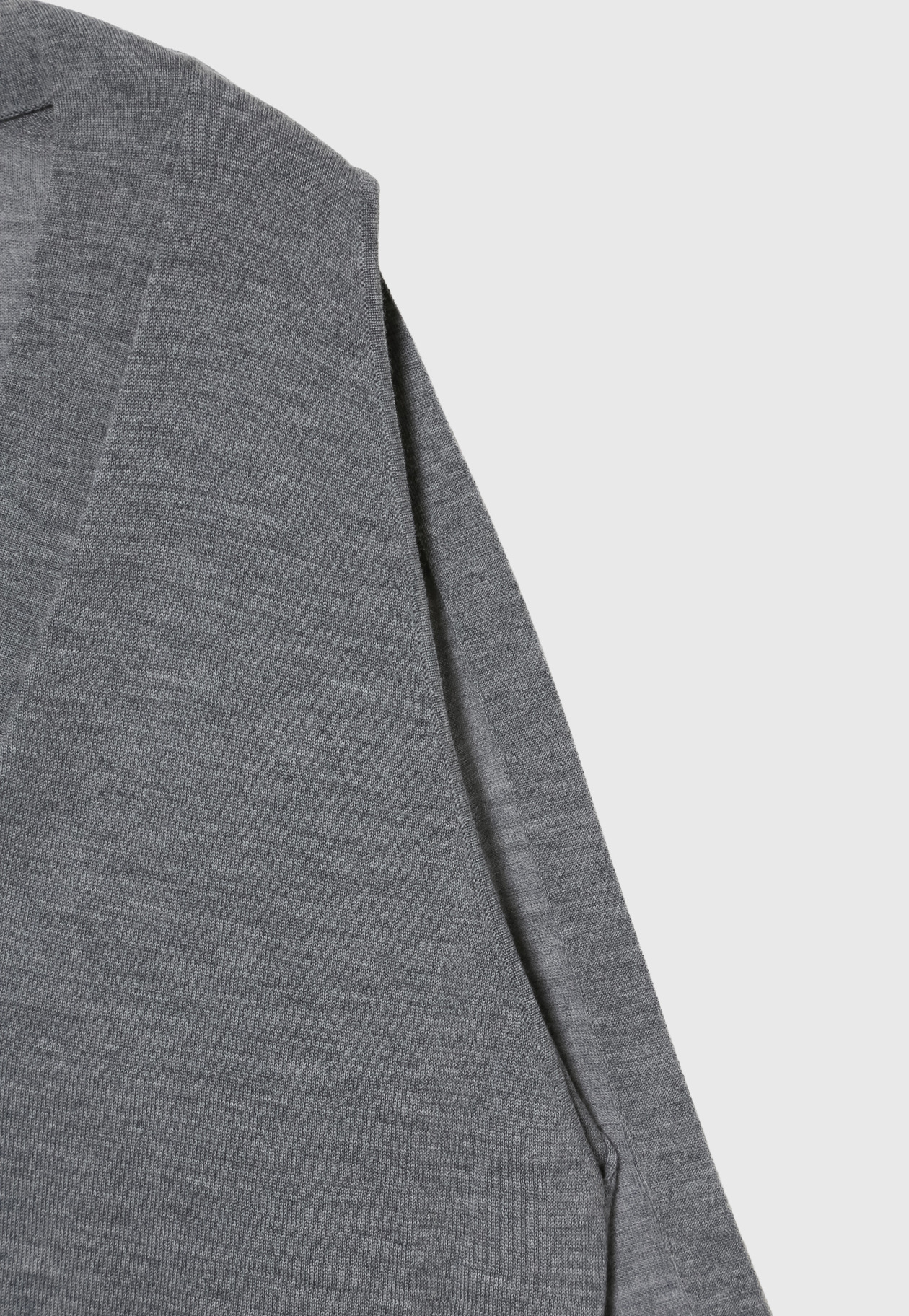 HIGH GAUGE LAYERED CARDIGAN / ハイゲージレイヤードカーディガン 詳細画像 Gray 5