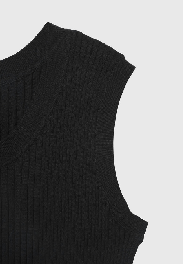 COTTON RIB NO SLEEVE / コットンリブノースリーブ 詳細画像 Black 4