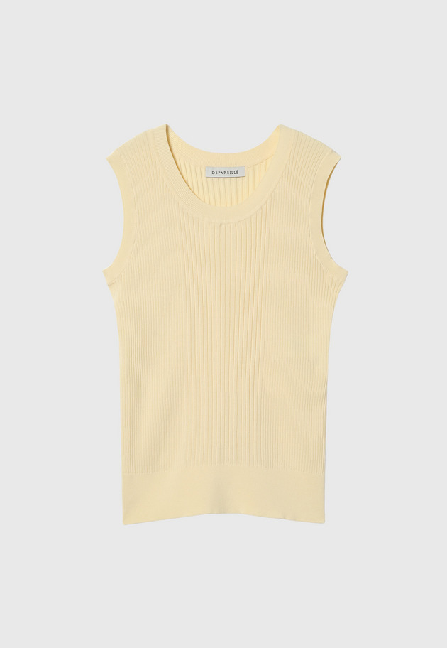 COTTON RIB NO SLEEVE / コットンリブノースリーブ 詳細画像 Yellow 1